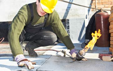 Frostenden flat roof construction